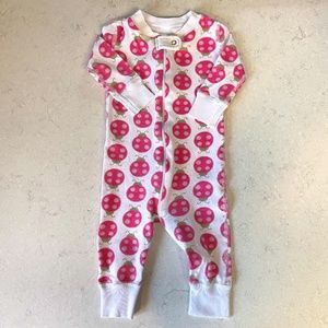 Hanna Andersson Sleeper Pajamas Pink Ladybug 6-9m